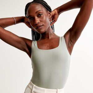 Abercrombie & Fitch Soft Matte Seamless Squareneck Bodysuit